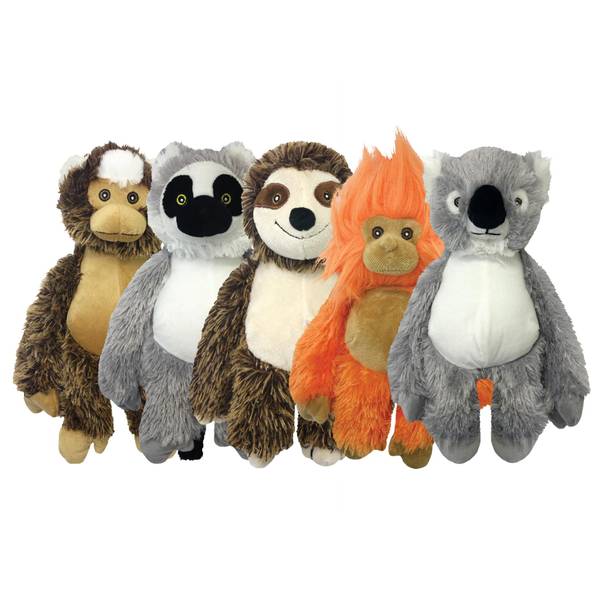Multipet International Bark Buddy Animals Dog Toy Assortment 37405