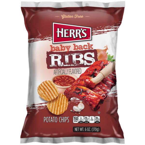 Herr's 6.5 oz Baby Back Rib Chips 7601 Blain's Farm & Fleet