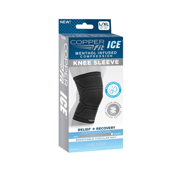 Copper Fit Ice Knee Compression SleeveL/XL CFIKNLXL Blain's Farm & Fleet