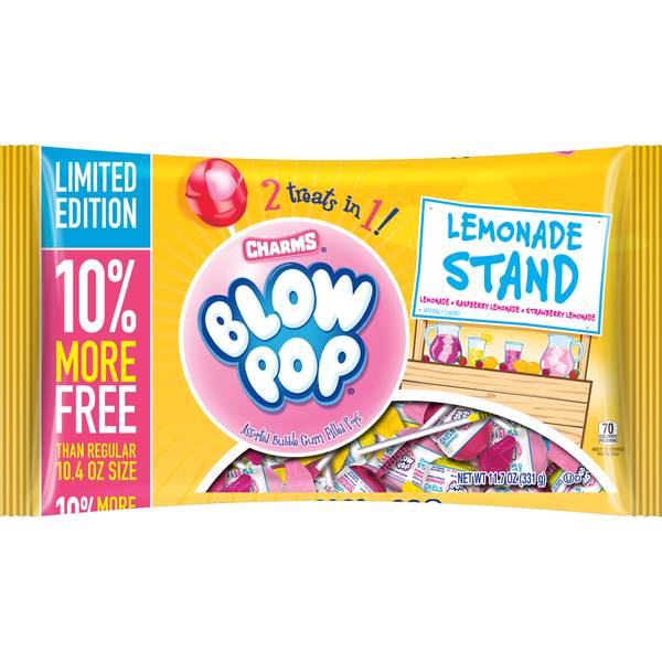 Charms 11.7 oz Blow POP Lemonade Stand Bonus Bag 24989 Blain's Farm