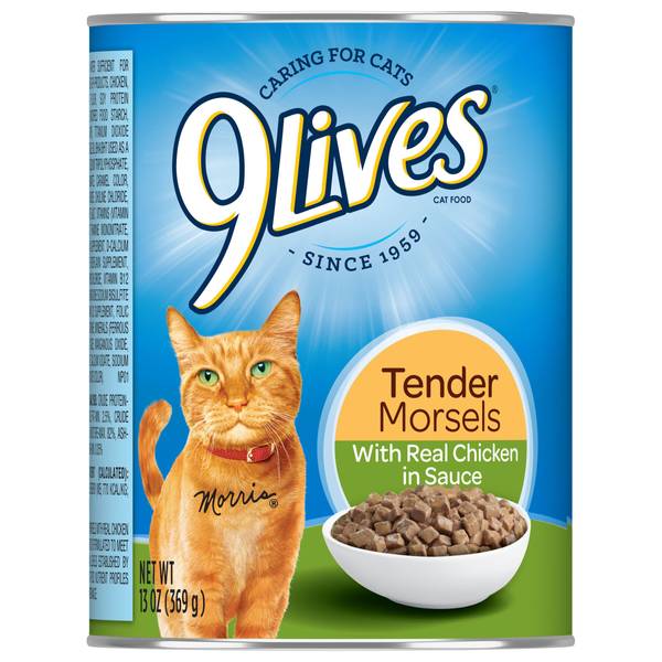 9 Lives 13 oz Tender Morsels Chicken in Sauce Cat Food 10079100778659