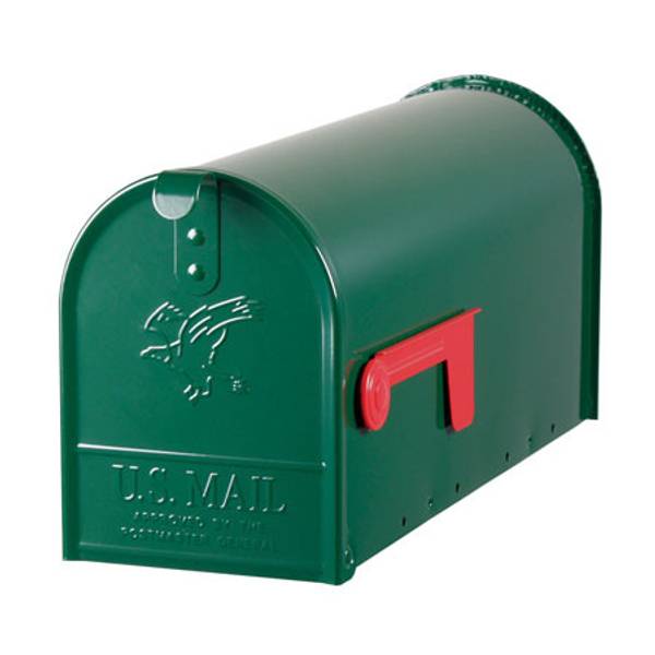 Gibraltar Elite Medium Galvanized Steel Mailbox, Green E1100G00