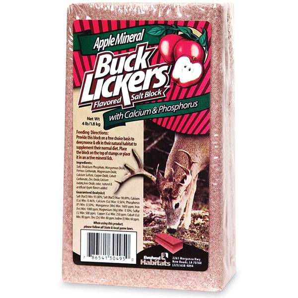 Buck Licker Flavored Salt Lick Block, Apple Mineral EVO30495 Blain