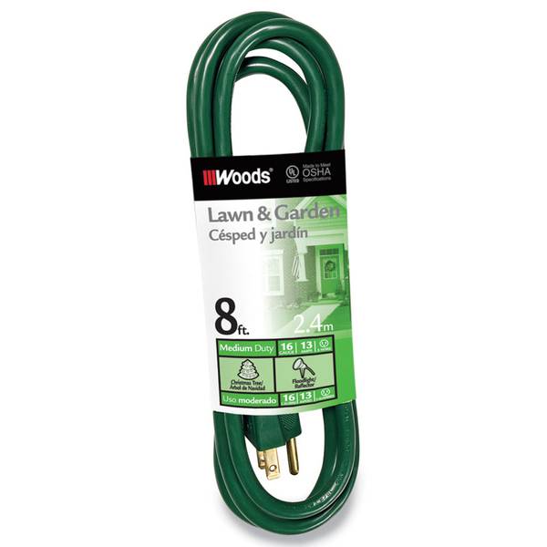 Woods 8' Lawn and Garden Extension Cord 267564 Blain's Farm & Fleet