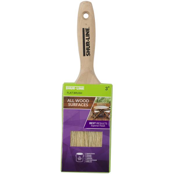 ShurLine Varnish Coater Natural Bristle Flat Brush, 3" 70007FV30