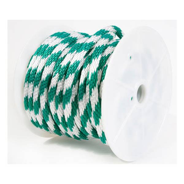 Koch Industries Solid Braided Poly Rope 5/8", By The Foot, Green