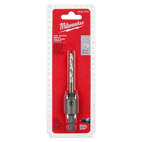 Milwaukee 49567010 3/8" Shank Small Thread Hole Saw Arbor Bit Blain