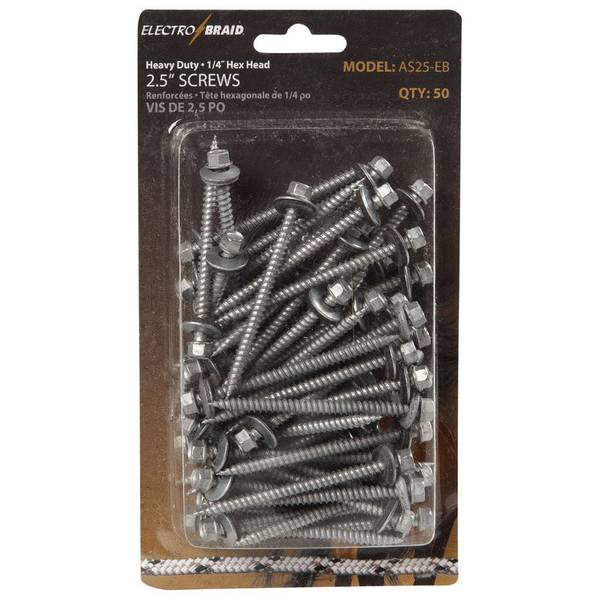 ElectroBraid Heavy Duty Insulator Screws AS25EB Blain's Farm & Fleet