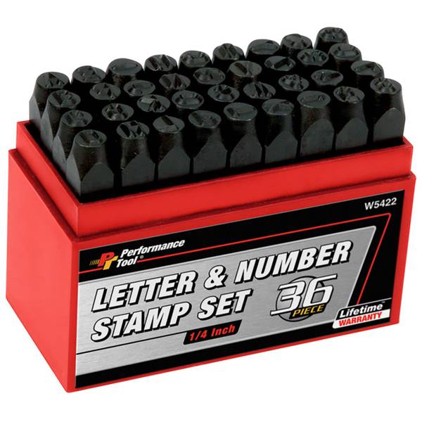 Performance Tool 1/4" Steel Letter/Number Stamp W5422 Blain's Farm