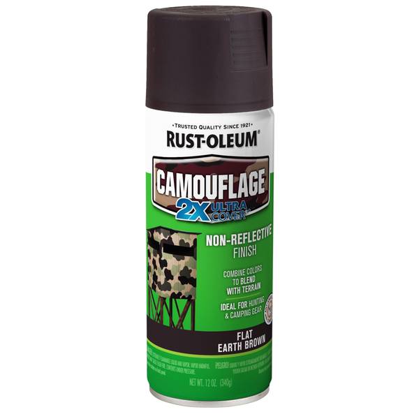 RustOleum Specialty Camouflage Ultra Cover Spray Paint, Earth Brown