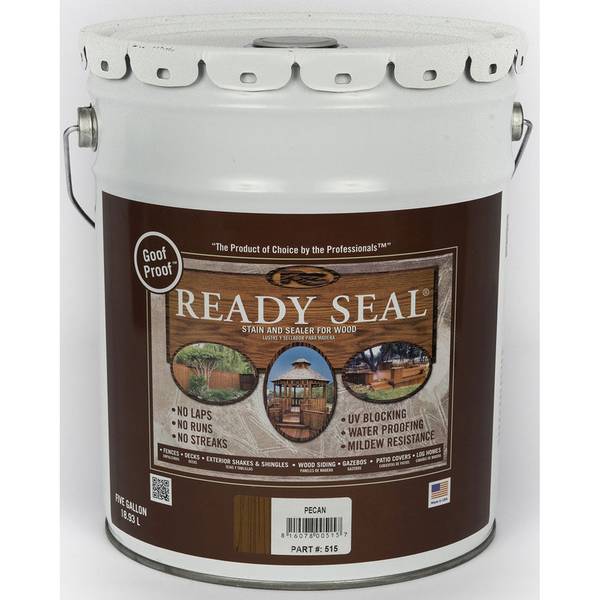 Ready Seal 5Gallon Pecan Exterior Wood Stain and Sealer 515 Blain