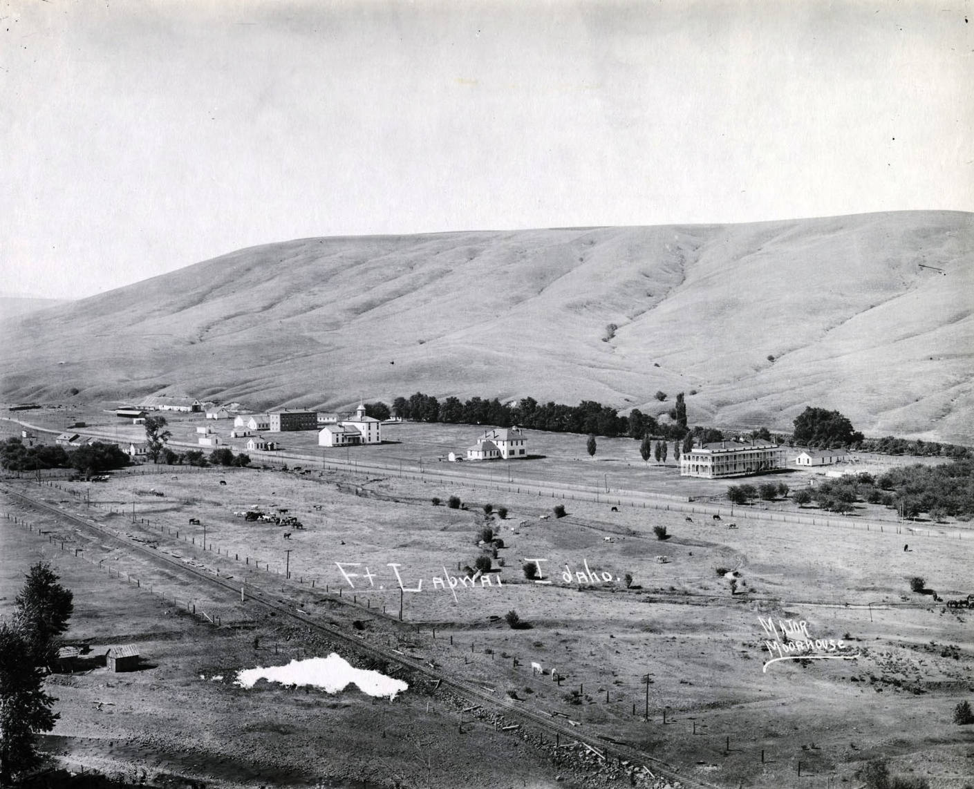 Panoramic view of Fort Lapwai, Idaho. Idaho Cities and Towns Collection