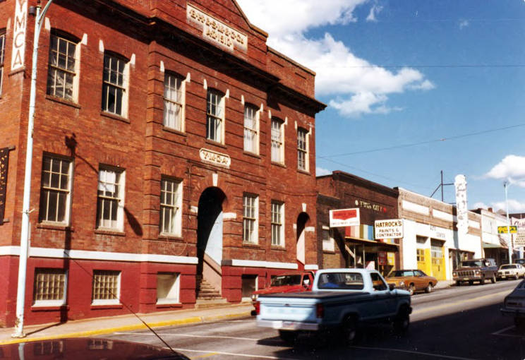 Y.M.C.A. building, Bunker Hill hiring office, and Hatrock'sPaints and