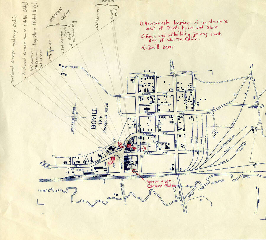 Map of Bovill Idaho Cities and Towns Collection