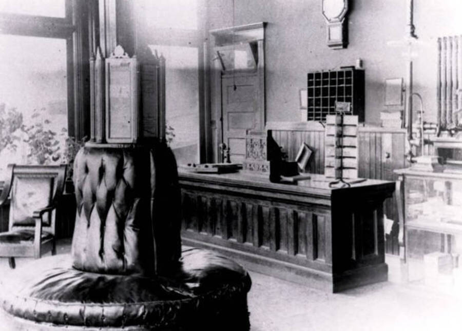 Lobby of Hotel Harrison. Harrison, Idaho. Idaho Cities and Towns