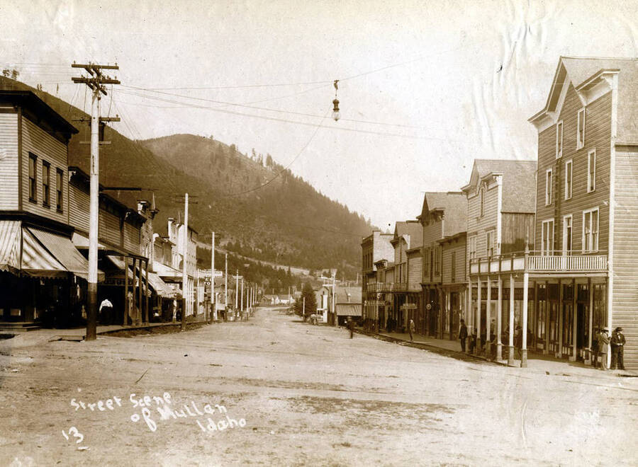 Street scene. Mullan, Idaho. Idaho Cities and Towns Collection