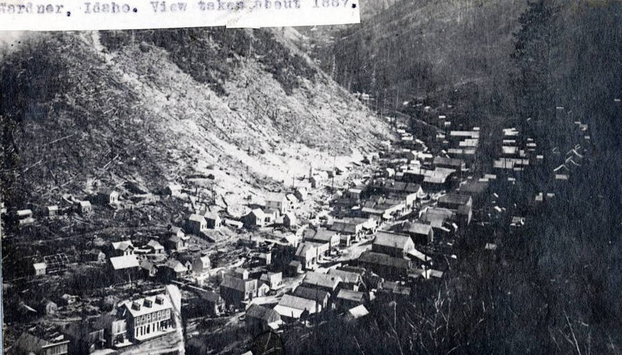 Panoramic view of Wardner, Idaho. Idaho Cities and Towns Collection
