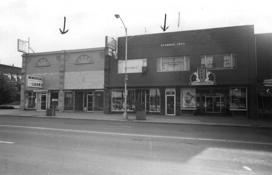 Spicer Block, showing The Badger Store Ott Historical Photograph