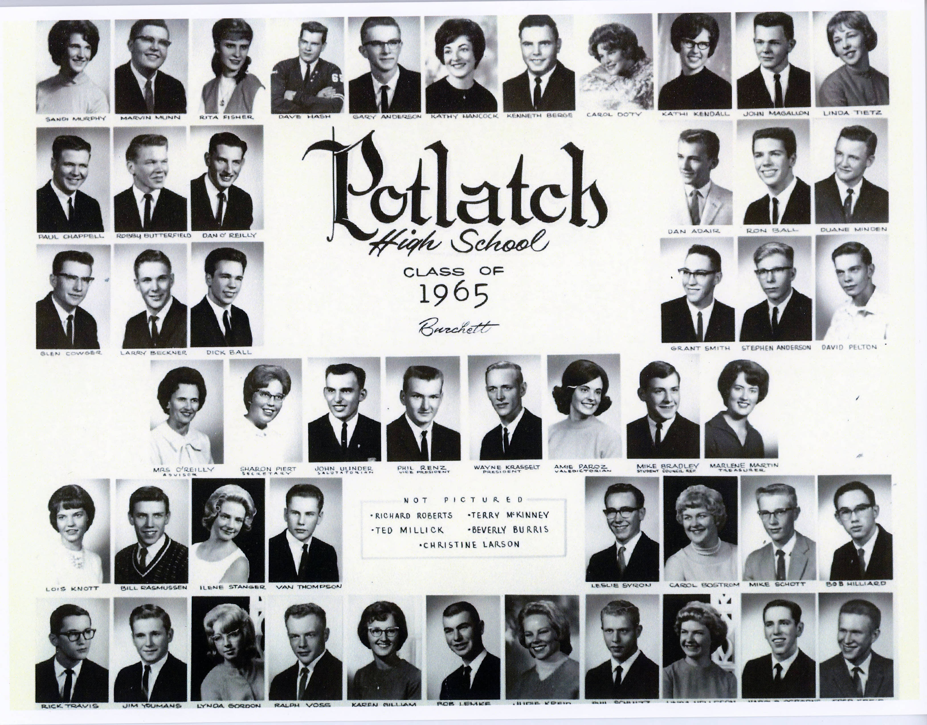 Potlatch High School class of 1965 Potlatch Historical Society Collection