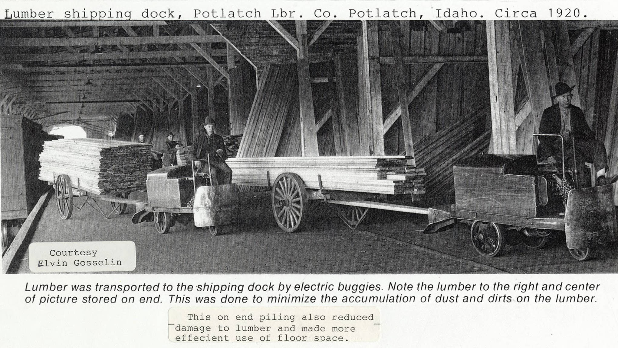 Lumber Shipping Dock Potlatch Historical Society Collection