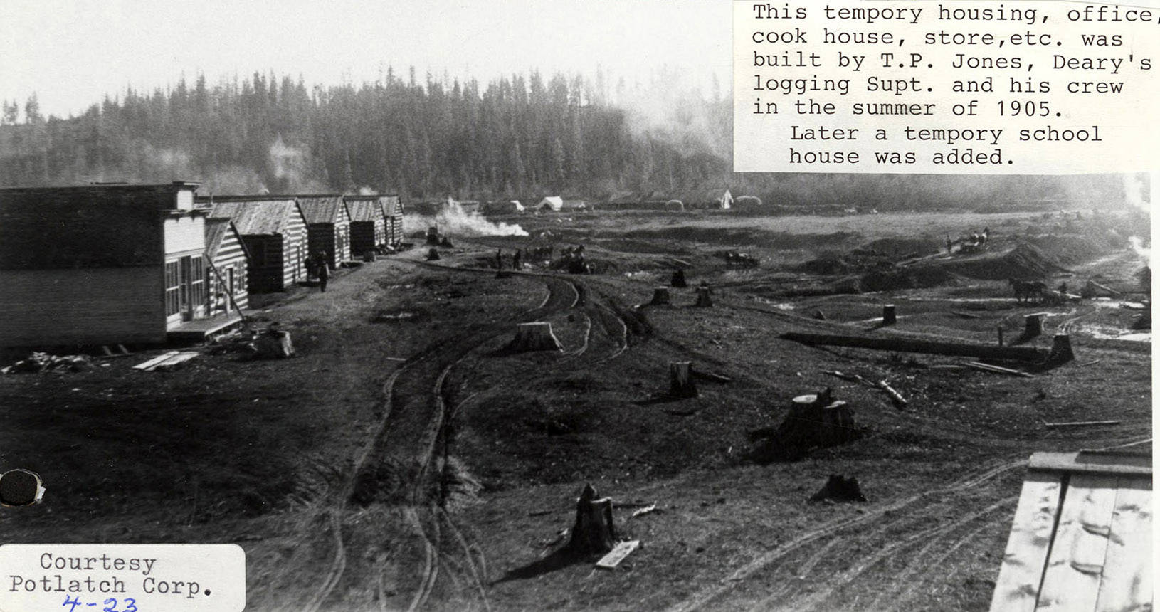 Temporary Buildings Potlatch Historical Society Collection
