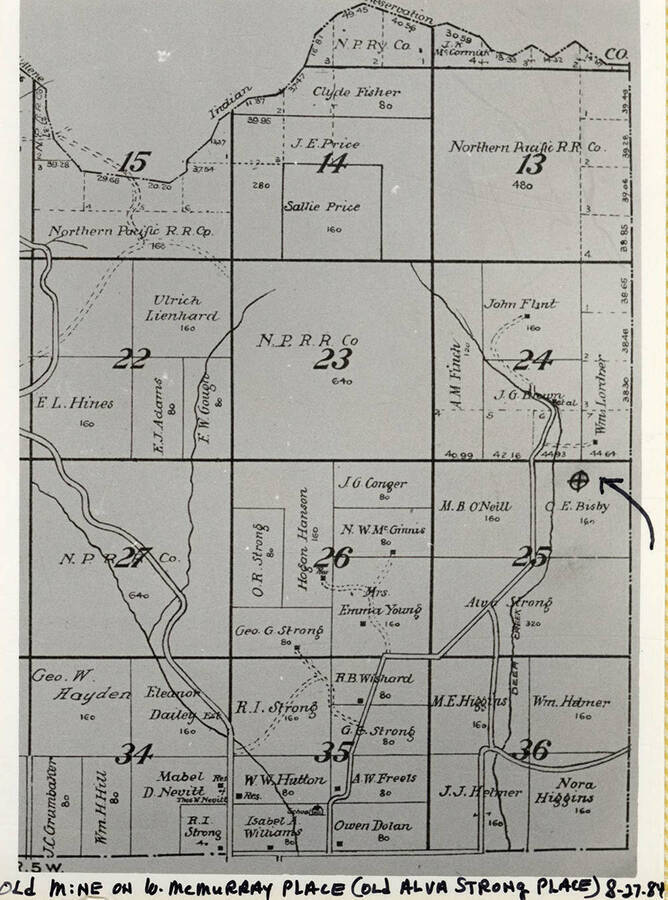 W. McMurray Place Map Potlatch Historical Society Collection