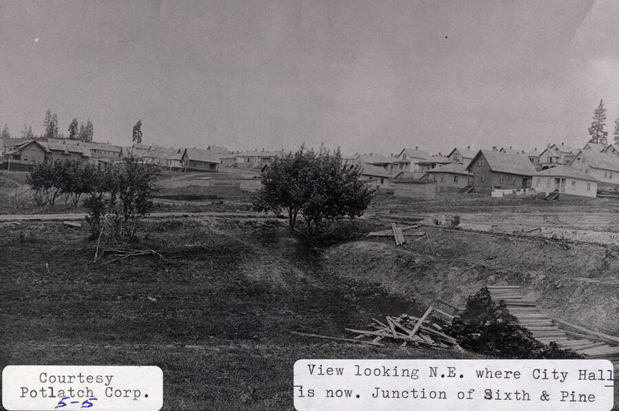 Junction of Sixth & Pine Potlatch Historical Society Collection