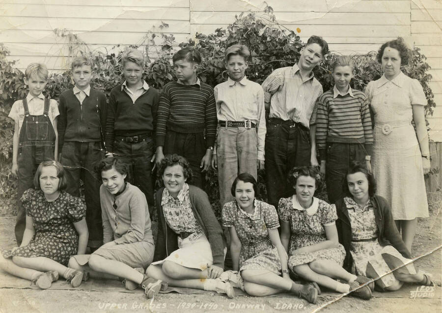 Onaway School Upper Grades 19391940 Potlatch Historical Society