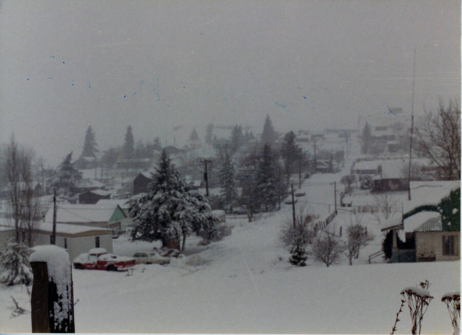 Winter storm in Onaway Potlatch Historical Society Collection