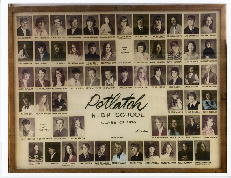 Potlatch High School Class of 1974 Potlatch Historical Society Collection