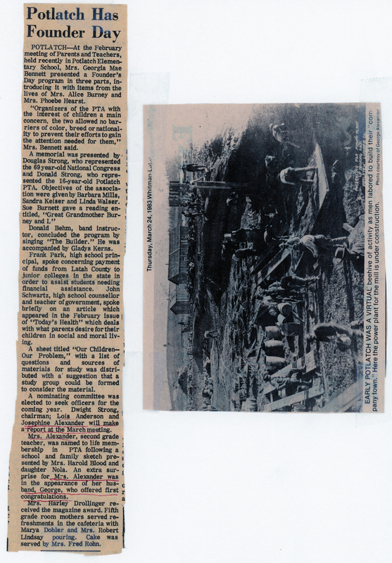 Potlatch has Founder Day Potlatch Historical Society Collection