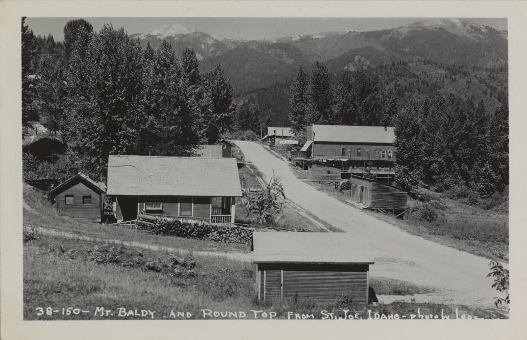 Mt. Baldy and Round Top from St. Joe, Idaho Northwest Historical Postcards Collection