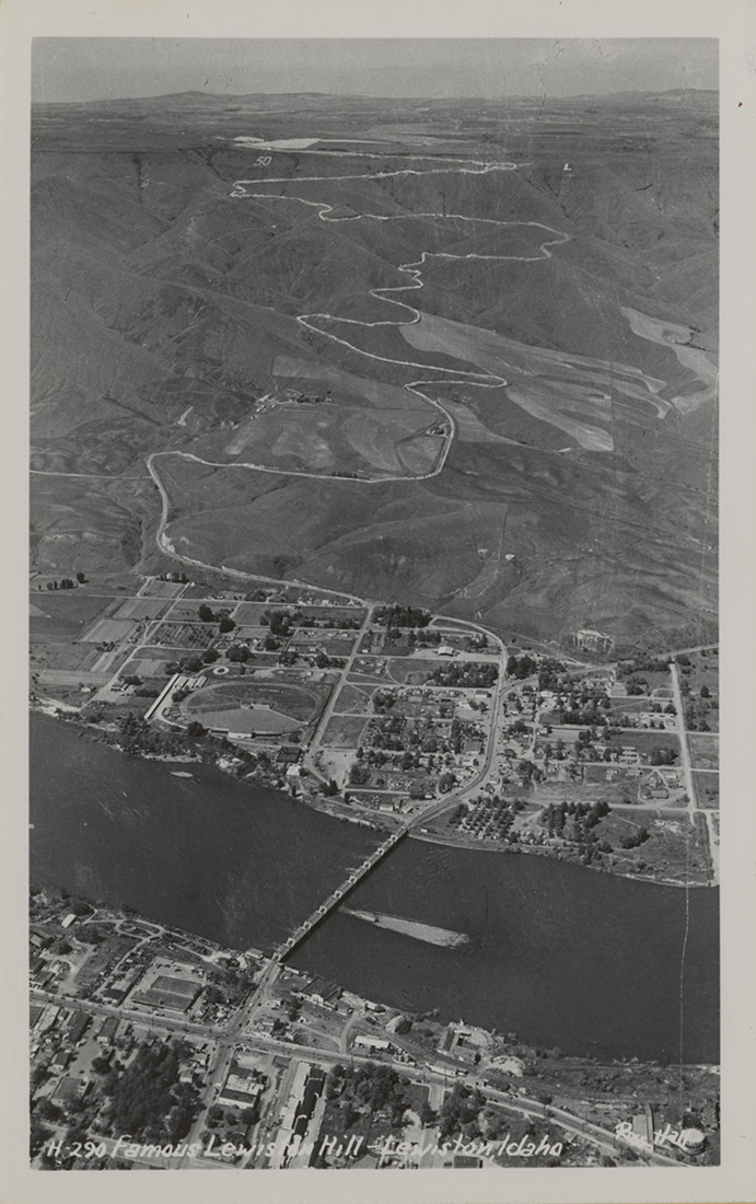 Famous Lewiston Hill, Lewiston, Idaho. Northwest Historical Postcards