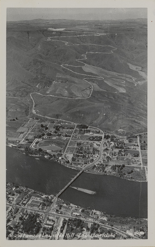 Famous Lewiston Hill, Lewiston, Idaho. Northwest Historical Postcards Collection