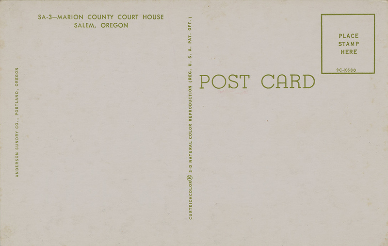 Marion County Court House Northwest Historical Postcards Collection
