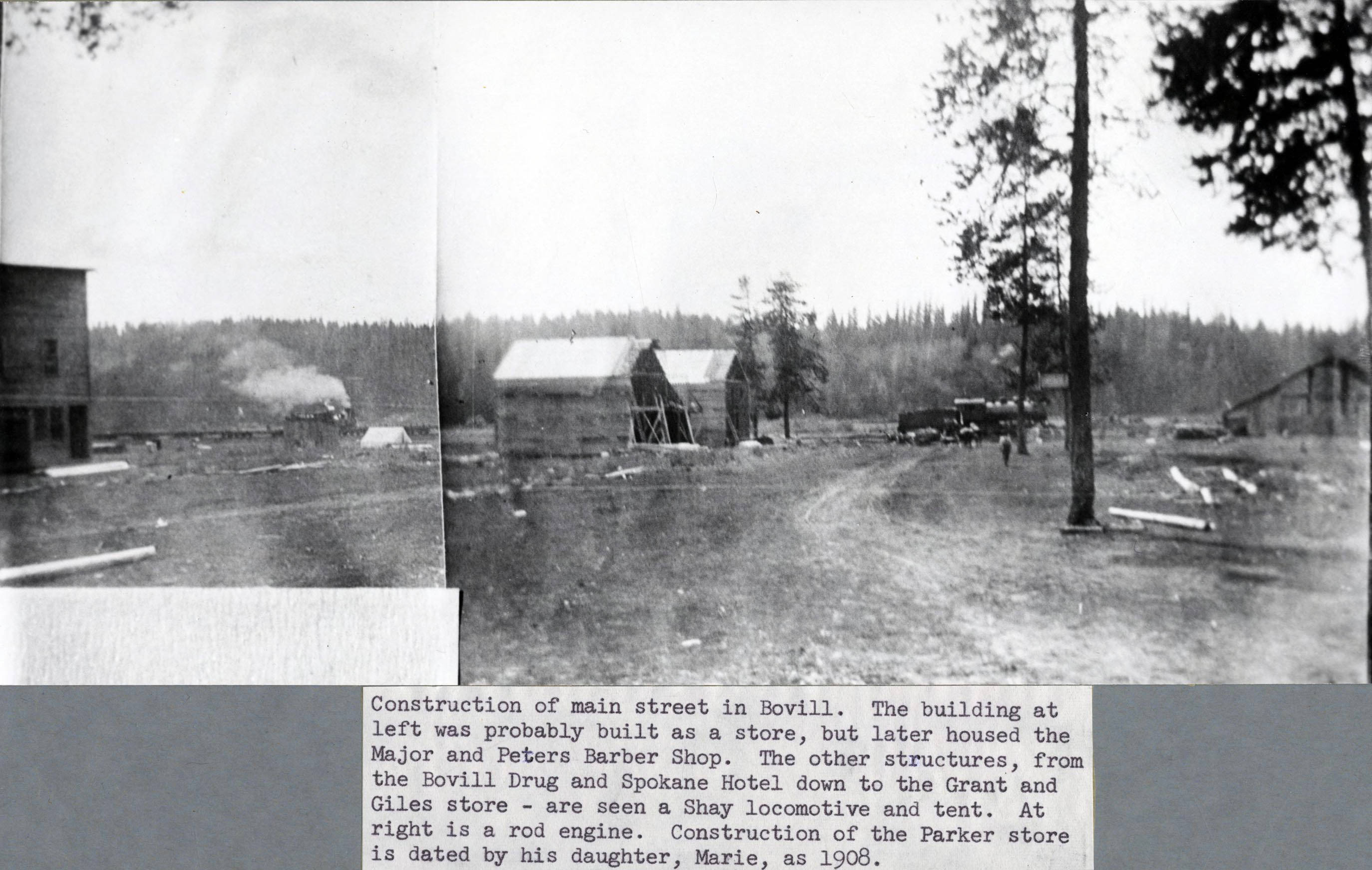 Construction of main street in Bovill, Idaho The Trees Grew Tall