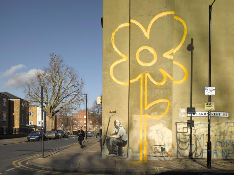 Pollard Street, London (graffiti attributed to Banksy) obrazarna.cz