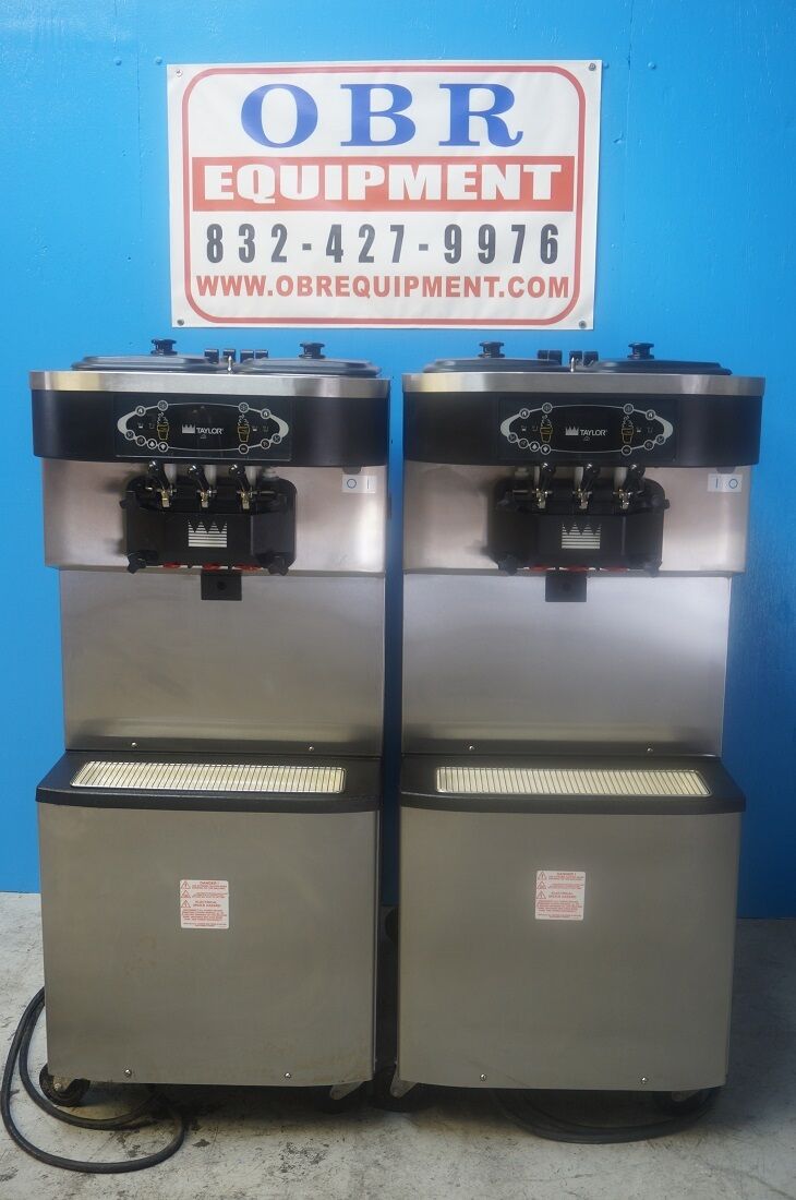 2008 TAYLOR COMMERCIAL SOFT SERVE ICE CREAM TWIN TWIST DISPENSER WITH CASTERS, MFG IN 2008 MODEL