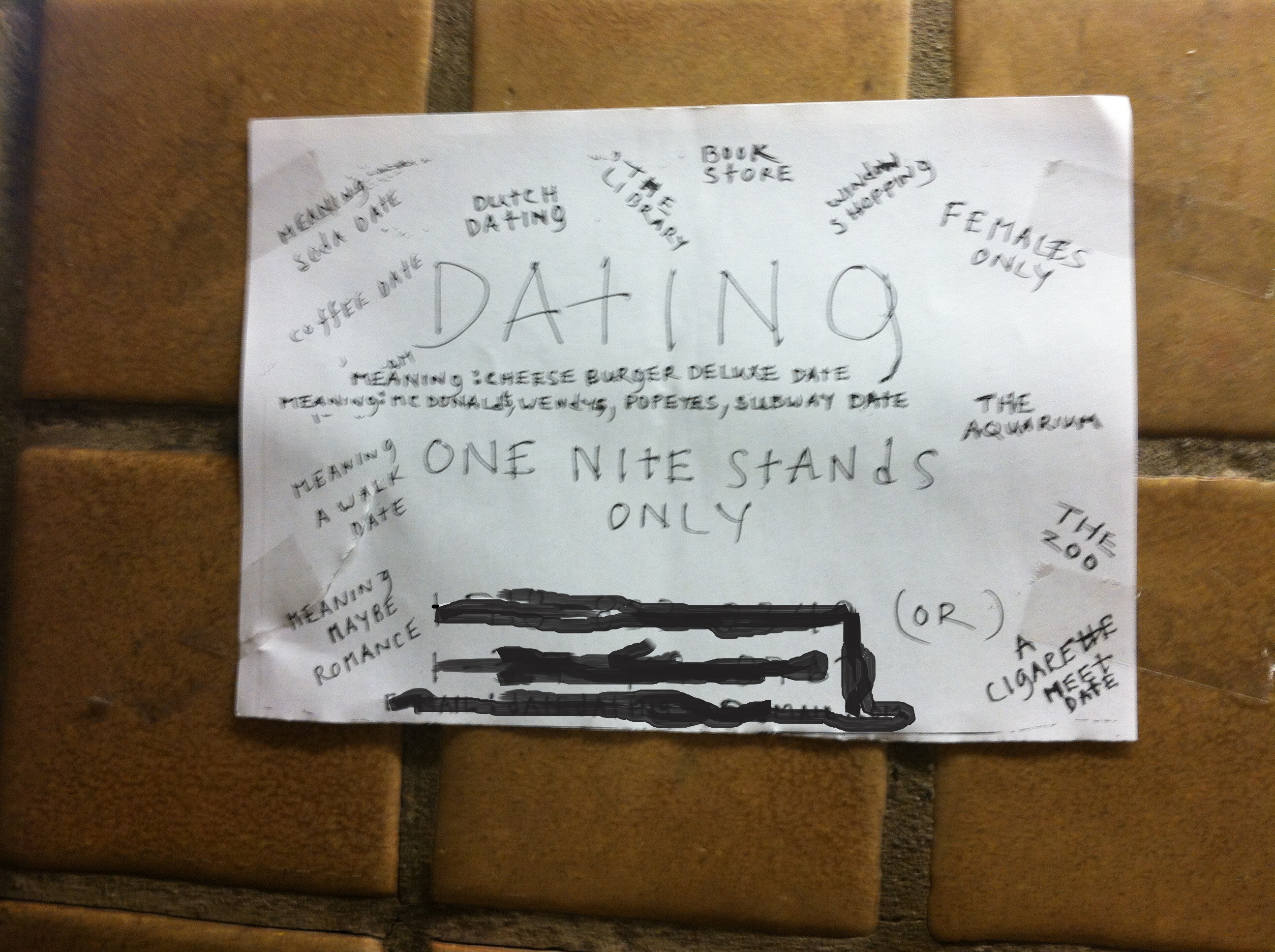 Missed Connections Man Posts Sign For ‘One Nite Stands Only’ on