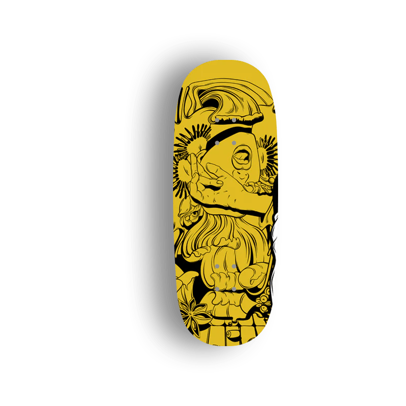 34mm Premium Pro Fingerboard Deck with Maple Wood & Abstract obsiusfb