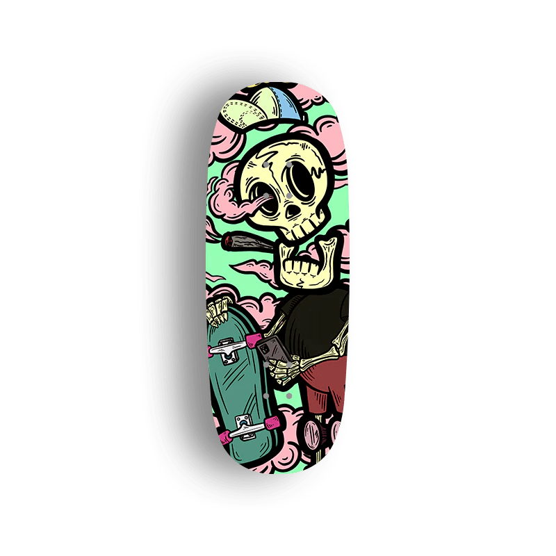 Shop Premium Pro Fingerboard Deck with SK8 Skull Graphic Design obsiusfb