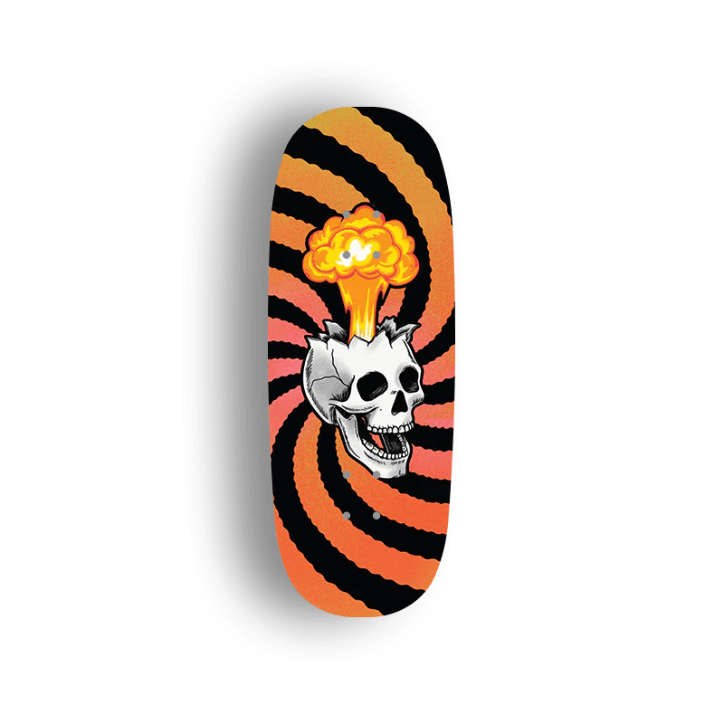 Shop Premium Pro Fingerboard Deck with Skull Flames Graphic Design