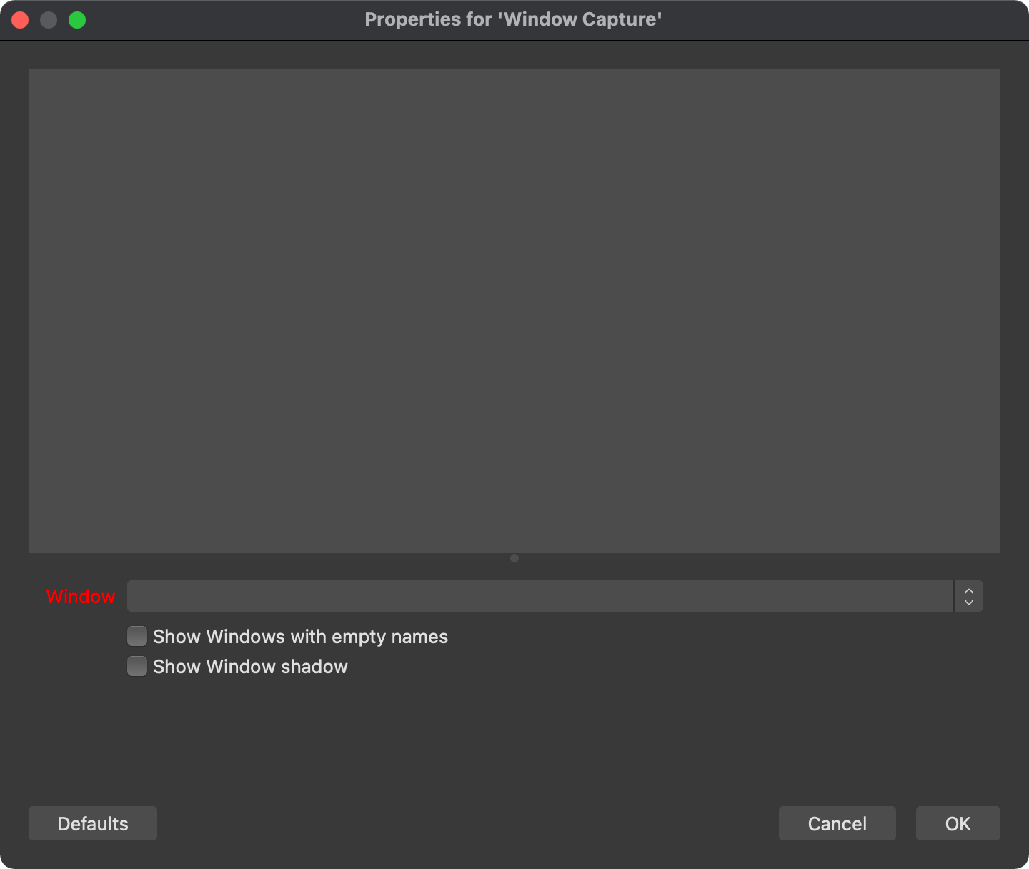Window Capture Sources OBS