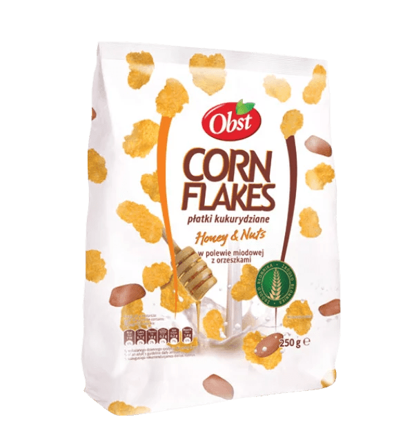 Corn Flakes z miodem i orzeszkami Obst S.A.