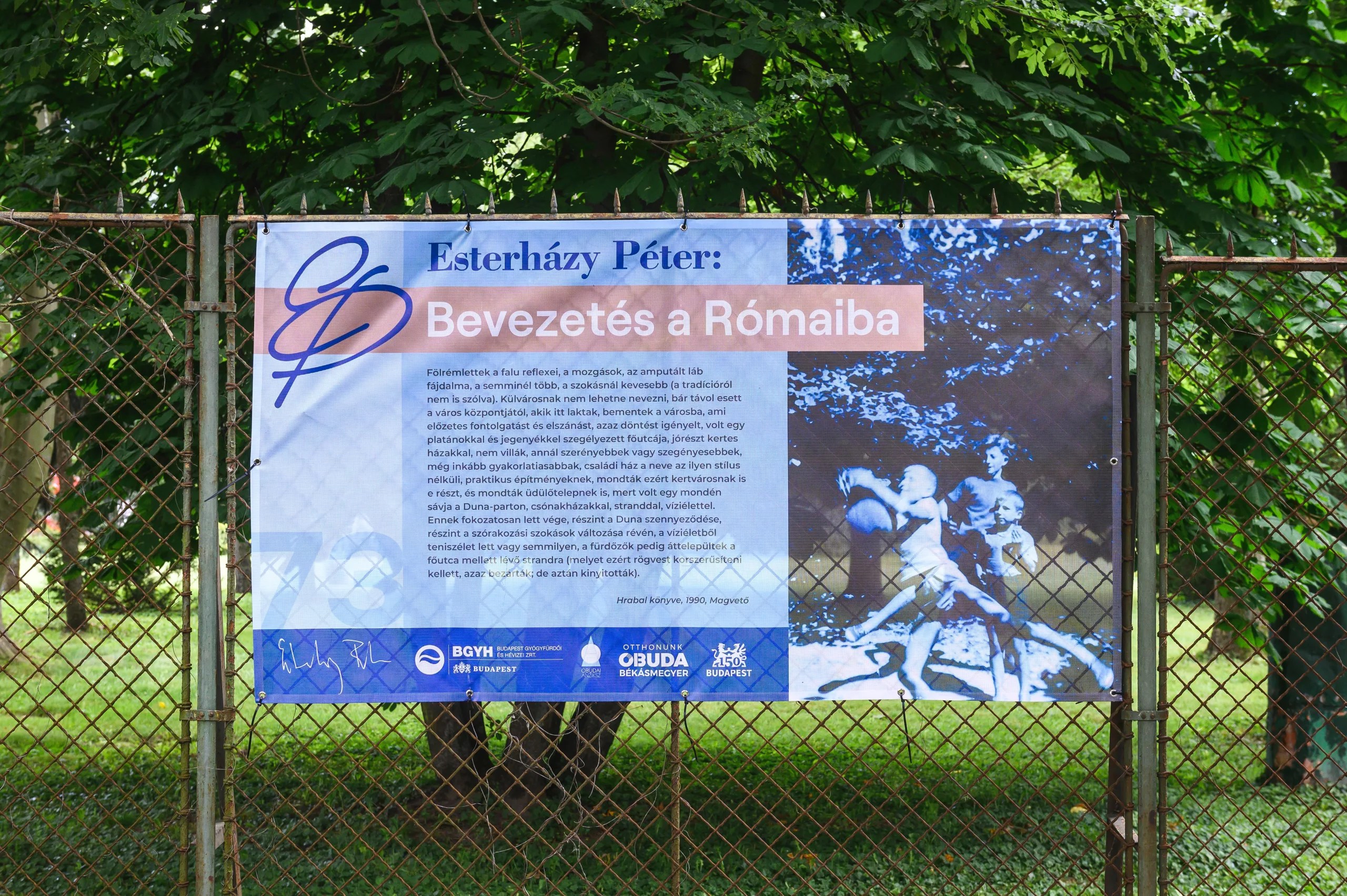 Esterházy Péter Bevezetés a Rómaiba ‒ Plakátsorozat a Római