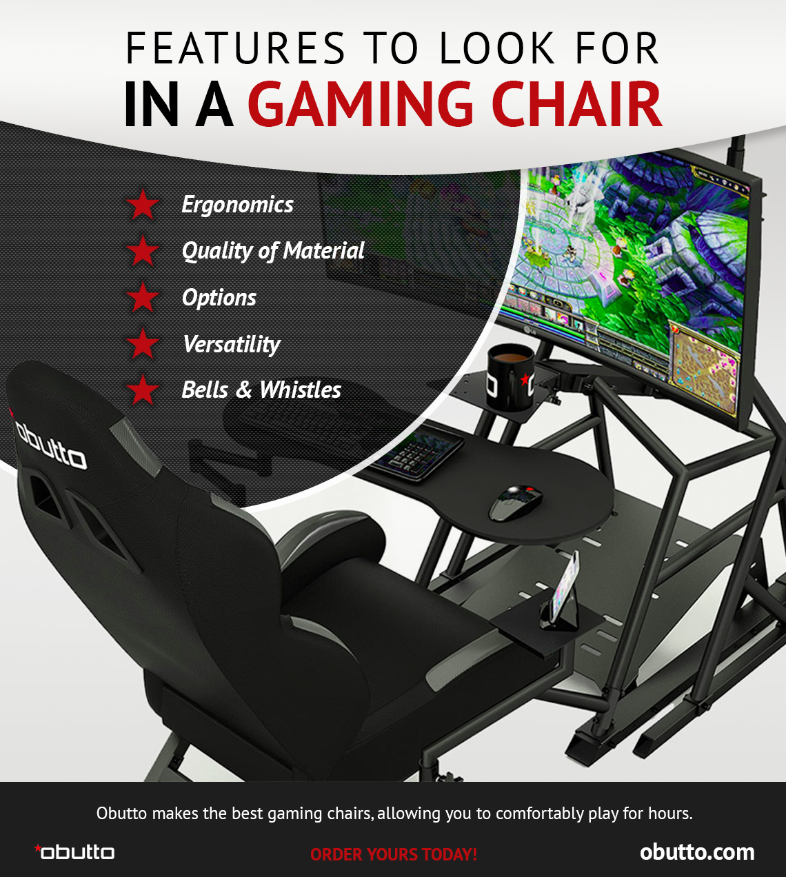Gaming Cockpit Best Gaming Chair Obutto