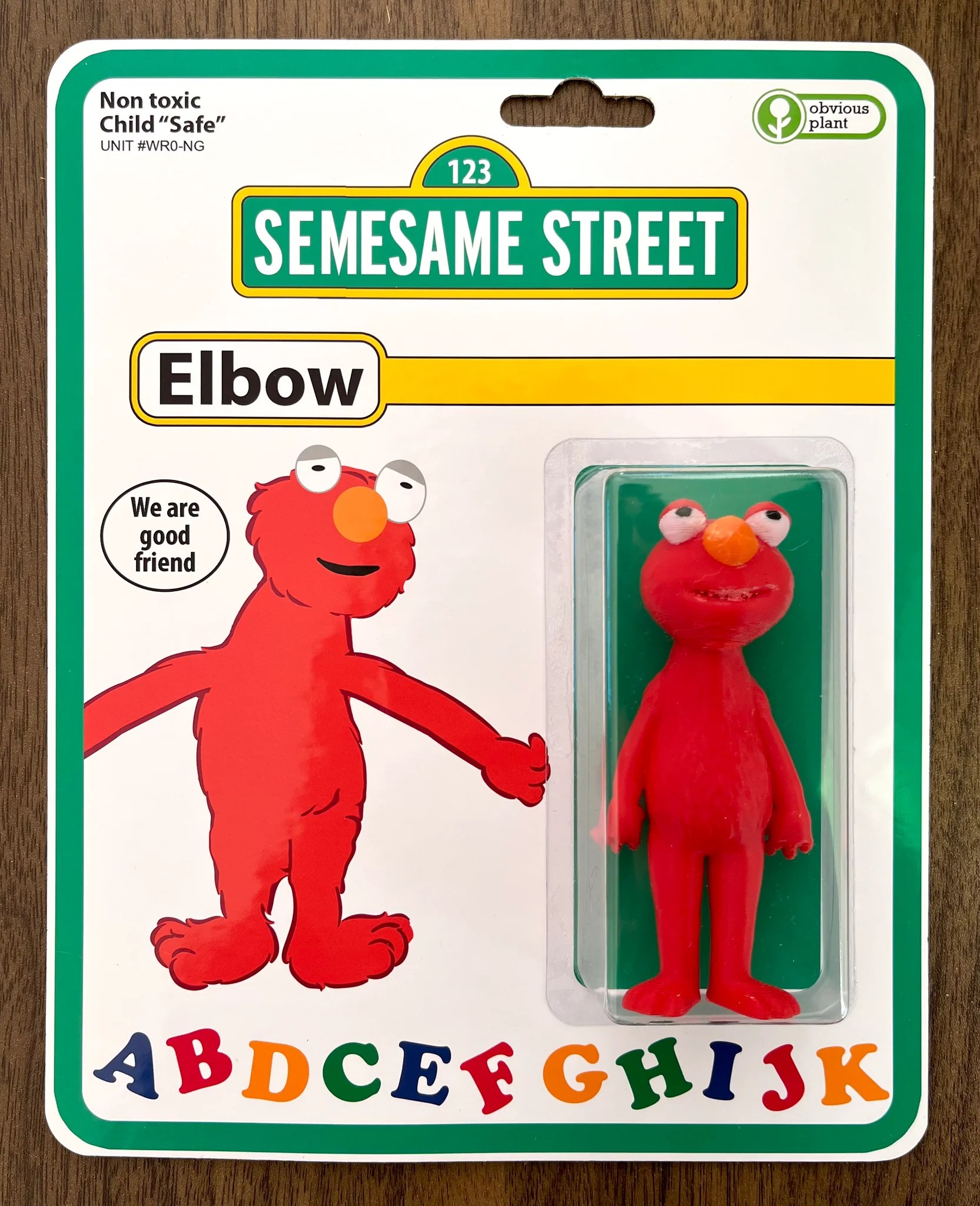 Bootleg Sesame Street Elbow Toy Obvious Plant
