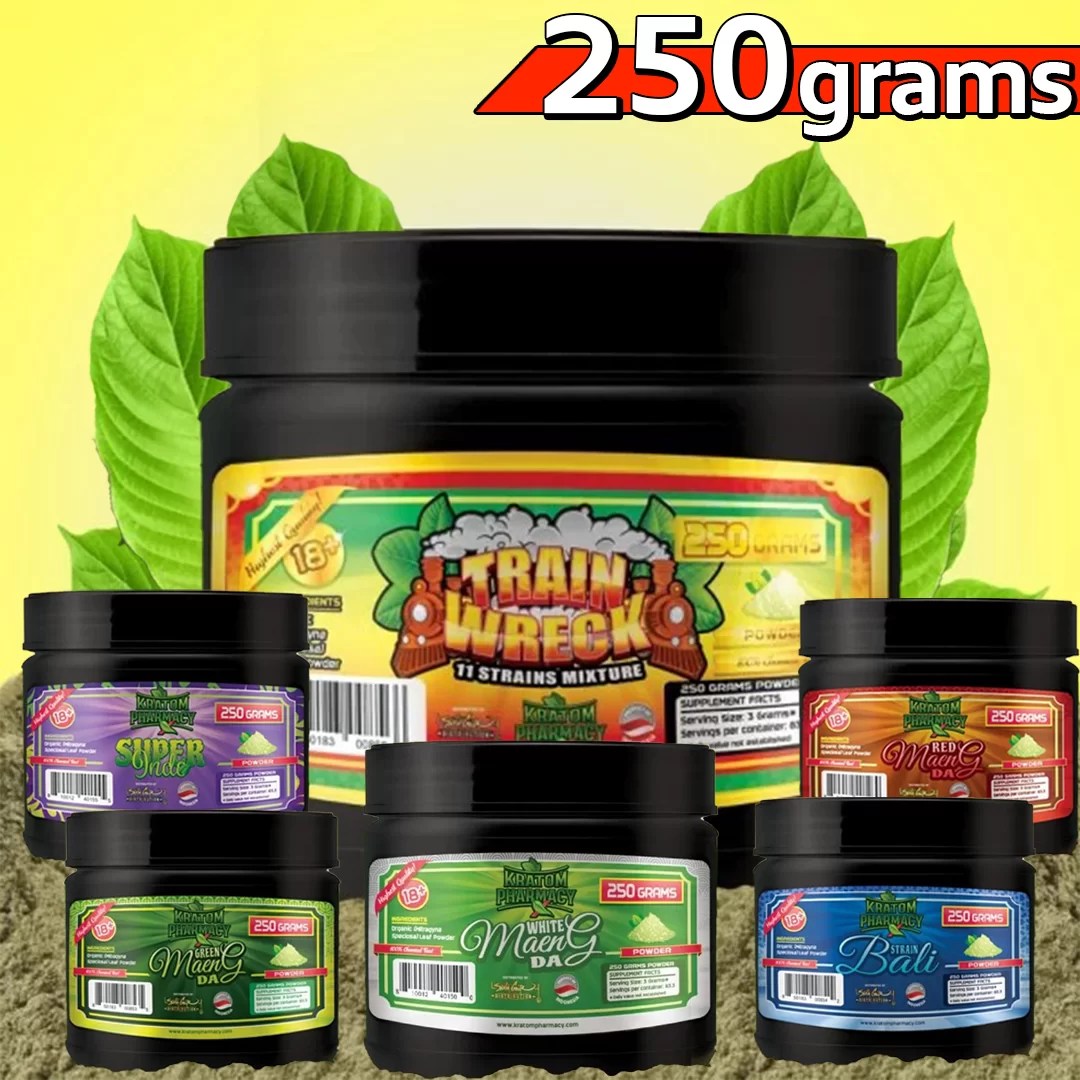 Organic Kratom Pharmacy 250g Powder 6 Strains Available OBX Vape