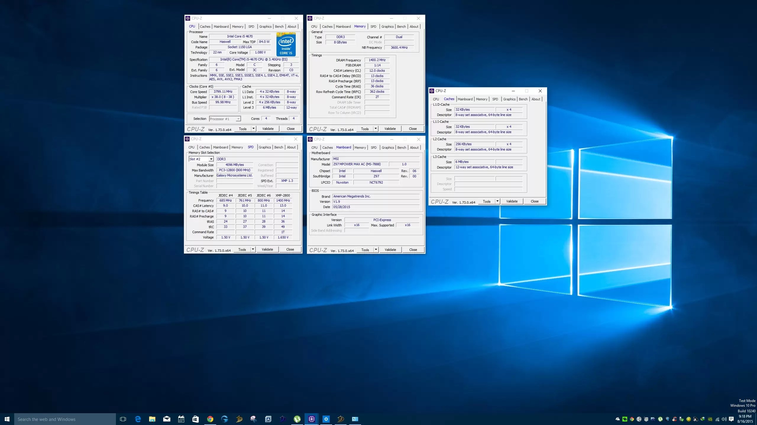 Update CPUZ Versi 1.73 Mendukung Windows 10 Jagat OC