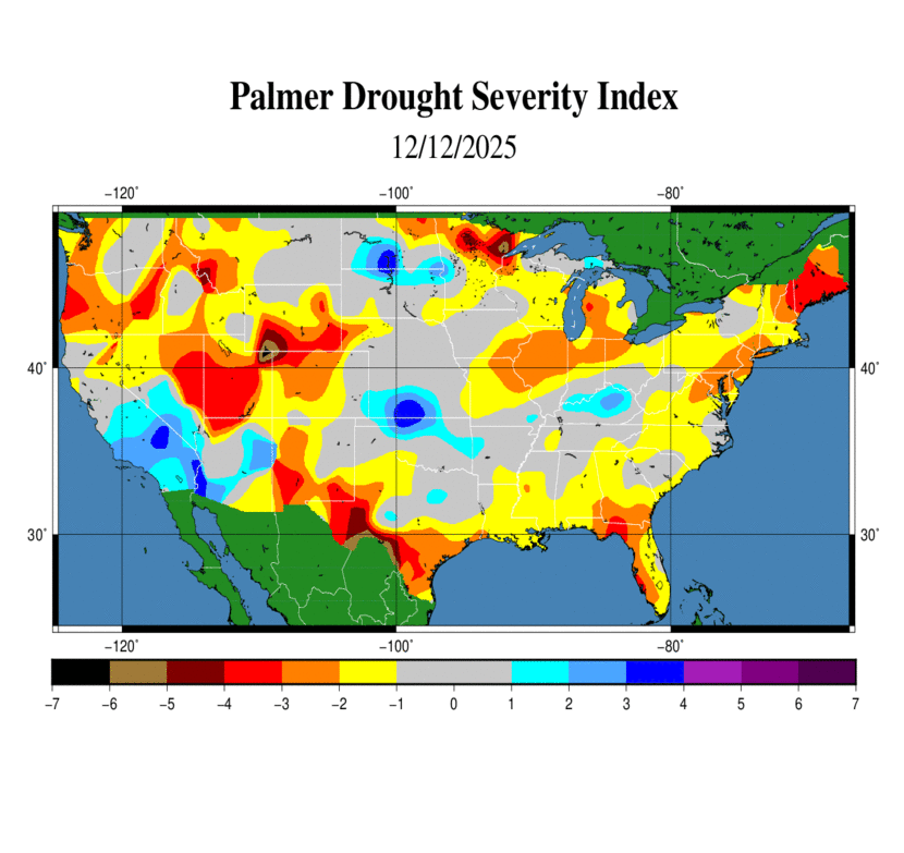 Palmer Drought Severity Index and Palmer ZIndex World Winds Inc.